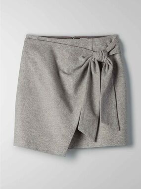 Wilfred Gray Wrap-Front Mini Skirt size 8